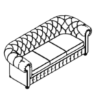 L2100 x D850 x H750 mm (Three Seater)