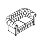L1600 x D850 x H750 mm (Two Seater)
