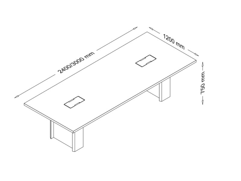 Franca 2 – Rectangular Shaped Meeting Table Size Img Franca 2 – Rectangular Shaped Meeting Table Size Img