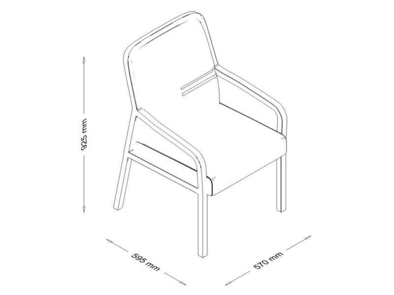 Ingrid 2 - Classic Multi-purpose Chair With Wood Finish Frame Dimensins Img