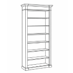 L1177 x D408 x H2220 mm (One Body Bookcase)