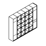 L2850 x D500 x H2255 mm (With Open Centeral Doors)