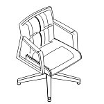 L550 x D600 x H900 mm ( Low Back With Wood Base 4 Gliders )