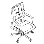 L560 x D610 x H1030-1130 mm ( Medium Back With Chrome Base 5 Wheels )