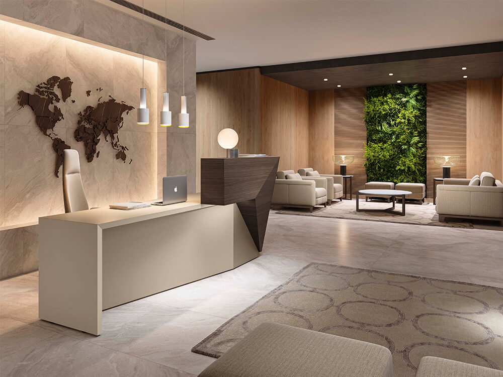 Naira - Reception Desk With Overhang Panel and Ambient Lighting LED 03img