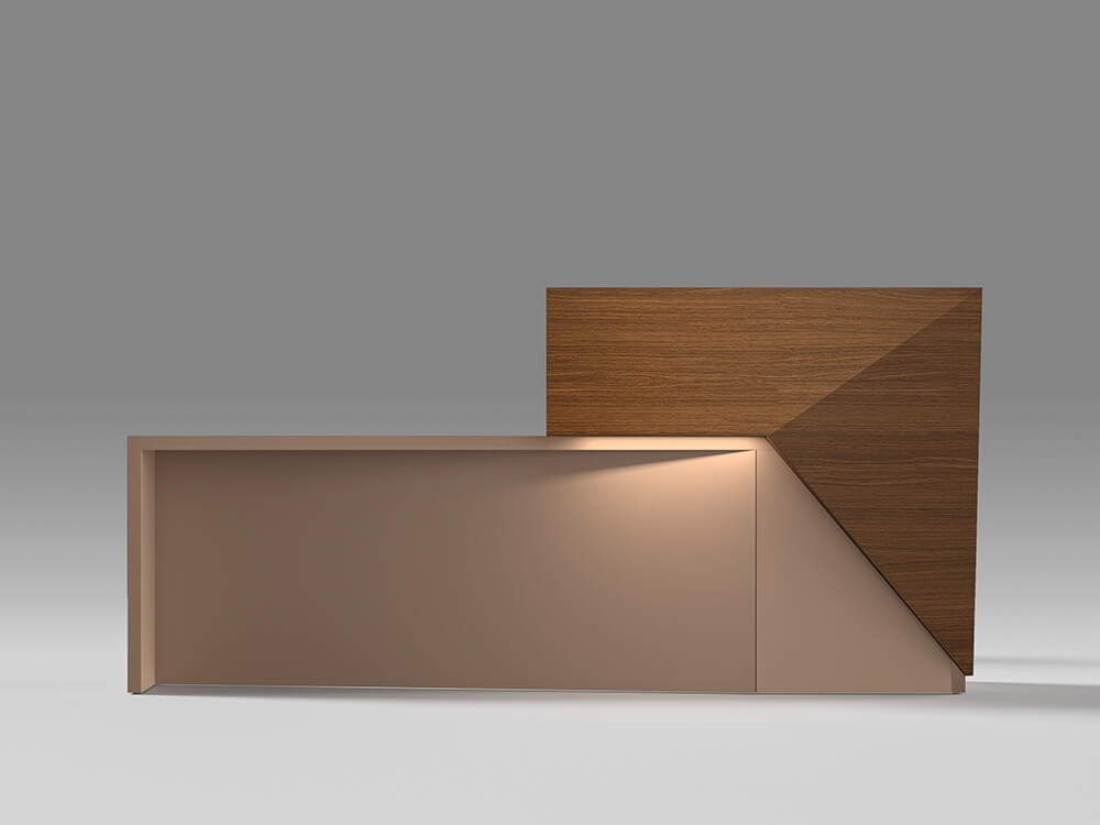 Naira - Reception Desk With Overhang Panel and Ambient Lighting LED 04 img