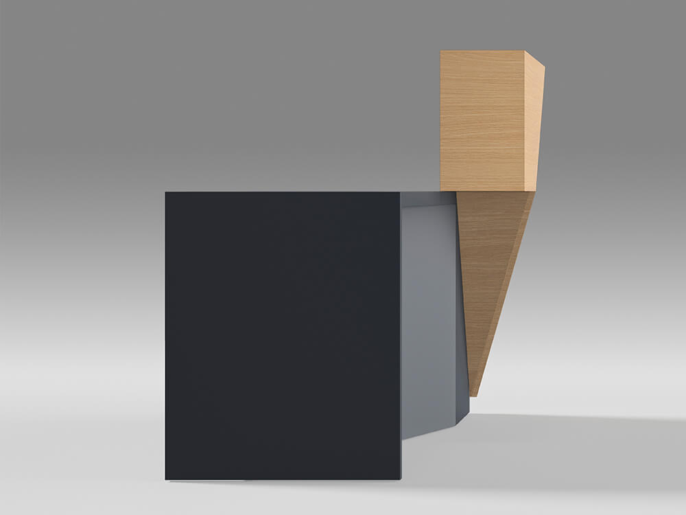 Naira - Reception Desk With Overhang Panel and Ambient Lighting LED 05 img