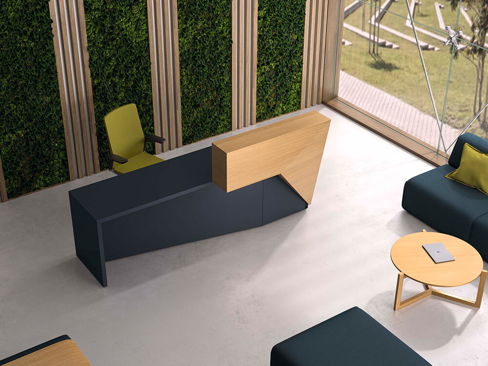 Naira - Reception Desk With Overhang Panel and Ambient Lighting LED 06 img