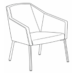 L590 x D640 x H810 mm (For Leg Armchair)