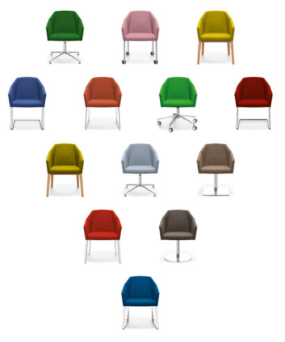 Paxton – Designer Armchair with Various Legs