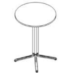 Round Shaped High Meeting Table with Three Leg (2 and 4 Persons)