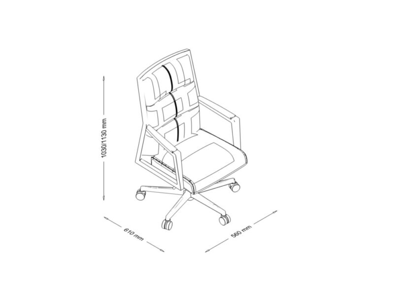 Sarah– Ergonomic Low, Medium And High Back Executive Chair Dimensions iMg