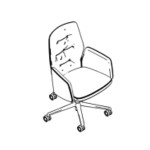 L630 x D575 x H820-920 mm (Upholstered Low Back)