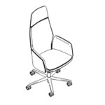 L630 x D575 x H1255-1355 mm (Wooden Shell High Back)