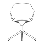 L580 x D560 x H800 mm (4-Star Swivel Chair)
