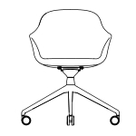 L580 x D560 x H810 mm (4-Star Swivel Chair with Castor)