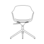 L580 x D560 x H460-520 mm (4-Star Swivel Chair with Gas-Lift)