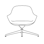 L800 x D700 x H790 mm (4-Star Swivel Chair)