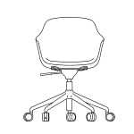 L690 x D690 x H780-890 mm (5-Star Swivel Chair)