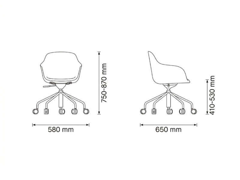 Dilmunite 1 - Super Soft Armchair with Four and Five Star Base-Size