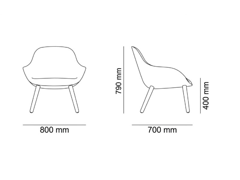 Dilmunite 2 – Soft Armchair with Four Leg-01-Size Dilmunite 2 – Soft Armchair with Four Leg-01-Size