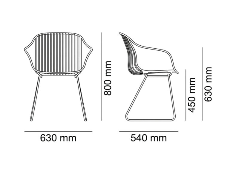 Dilmunite 3 – Sled Base Outdoor Chair in Varnished Rod Steel-Size(1) Dilmunite 3 – Sled Base Outdoor Chair in Varnished Rod Steel-Size(1)