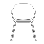 L580 x D560 x H800 mm (Four Leg Chair)