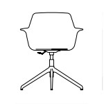 L670 x D670 x H890-820 mm (4 star Swivel with Gas Lift)