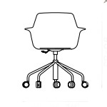 L680 x D680 x H800-900 mm (5 Star Swivel with Gas Lift)