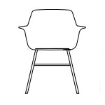 L670 x D550 x H820 mm (Wooden Leg)