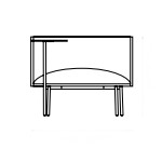 L1000 x D670 x H770 mm (With Table)