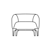 L870 x D800 x H670 mm (One Seater)
