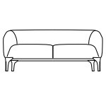 L1630 x D800 x H670 mm (Two Seater)
