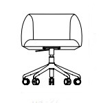 L690 x D690 x H850-730 mm (5 Star Swivel with Gas Lift)