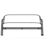 L1550 x D790 x H760 mm (Two Seater)