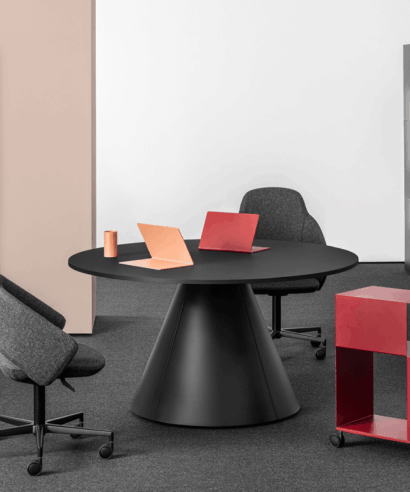 Conevia 1 - Round Meeting Table with Conical Base