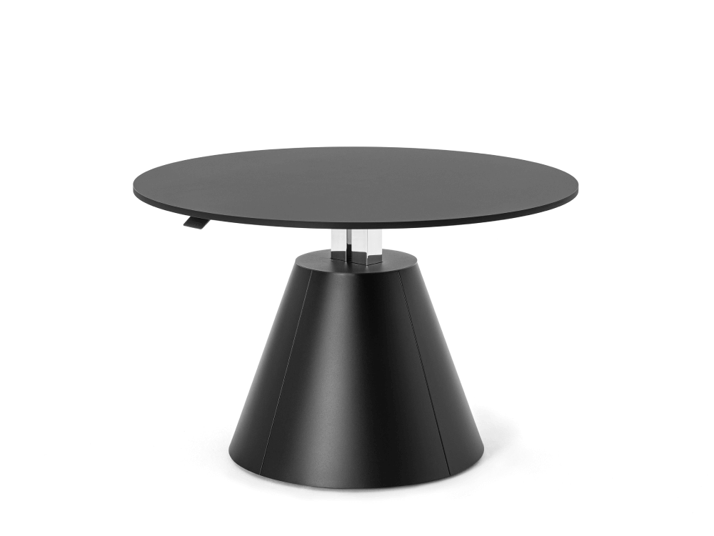 Conevia 2 - Height Adjustment Round Meeting Table with Conical Base 02 img
