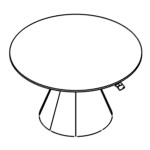 Ø 1400 x H700-1160 mm (4 Persons)