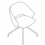 L585 x D575 x H790 mm (with Swivel Base)