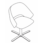 L620 x D390 x H810 mm (with Swivel Base)