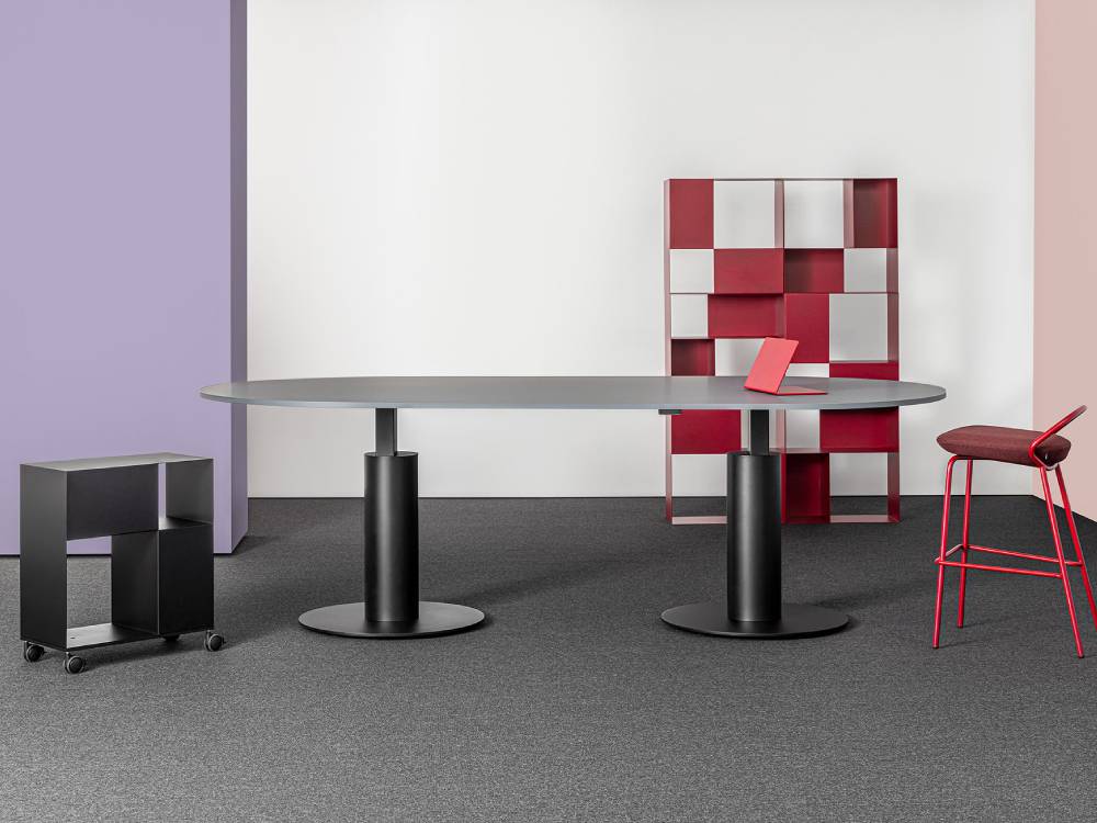 Milly 1- D Ended Shape Height Adjustable Meeting Table Main Img