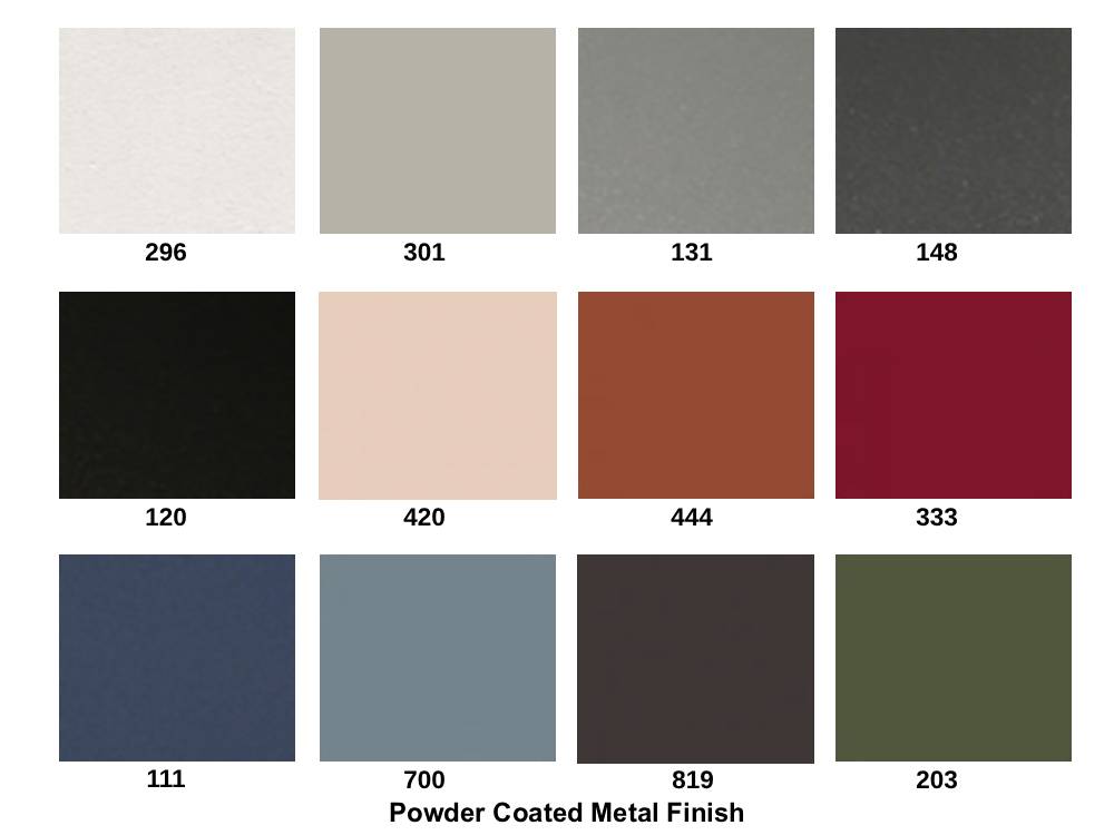 Powder coated metal Finish MA 2026