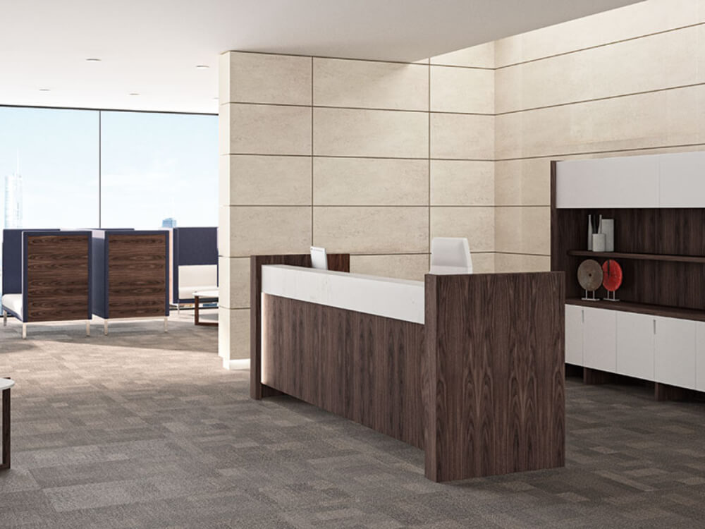 Franca 3 – Contemporary Style Reception Desk with Optional Pedestal (7)