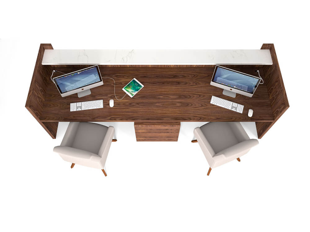 Franca 3 – Contemporary Style Reception Desk with Optional Pedestal (8)