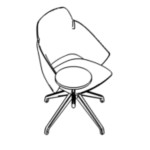 L575 x D585 x H910 mm (High Back)