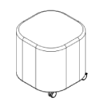 L500 x D500 x H500 mm (without Backrest)