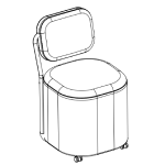 L500 x D690 x H840 mm (with Backrest)