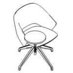 L575 x D585 x H790 mm (Low Back)