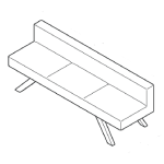 L2000 x D600 x H720 (With Back)