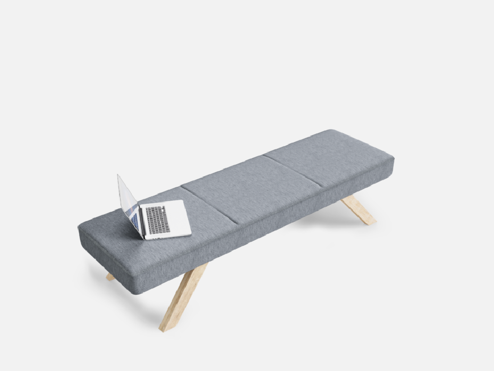 Tresto 4 - Fully Upholstered Three Seater Bench 01